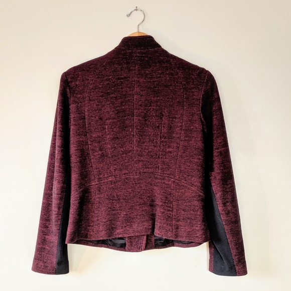 Coldwater Creek Maroon Biker-Chic Jacket - Picture 2 of 8